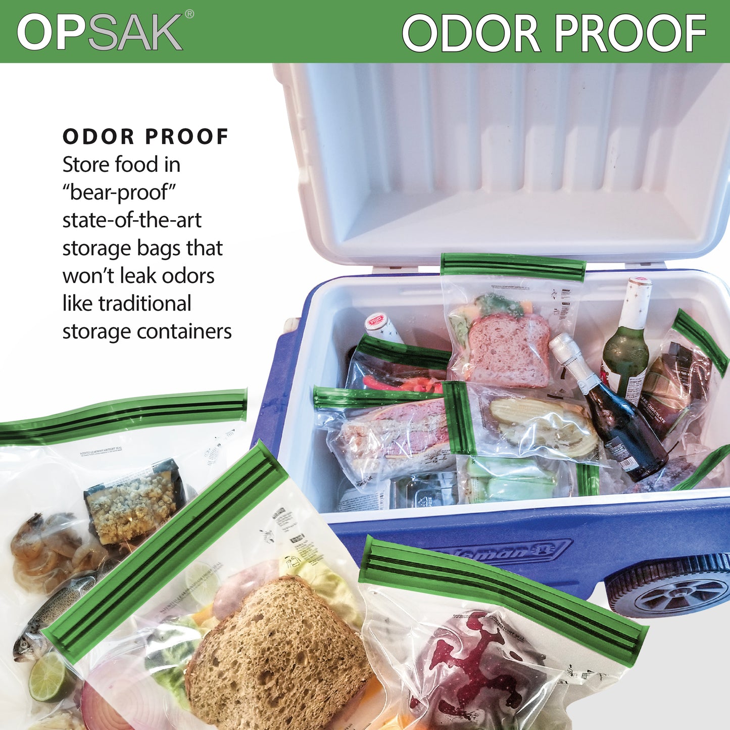 Odor Proof Bag for Food & Toiletries | Bear Barrier Tested | 9x10" 2 Pack | OPSAK®