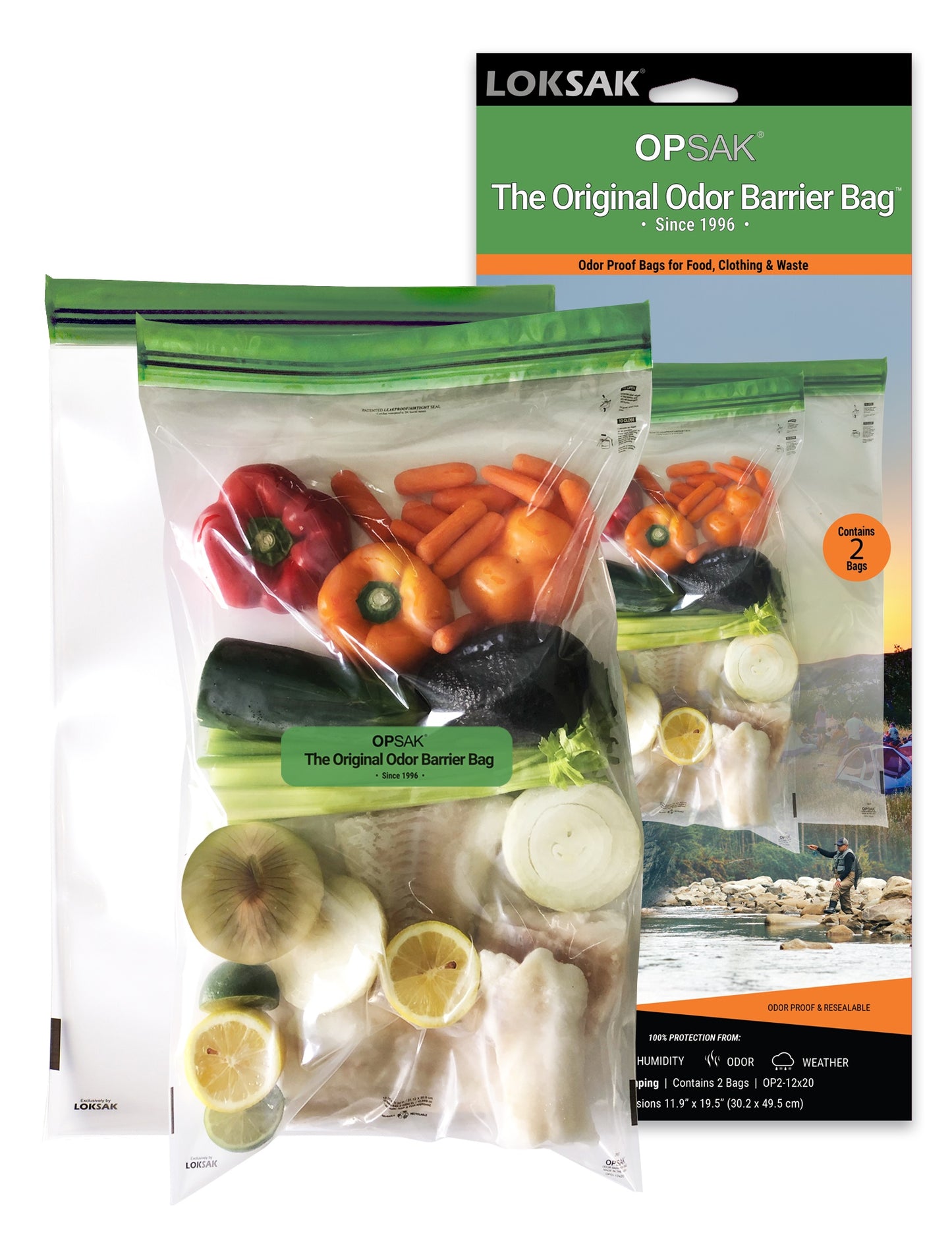 Odor Proof Bag 12x20 Inch Airtight 2 Pack | OPSAK LOKSAK