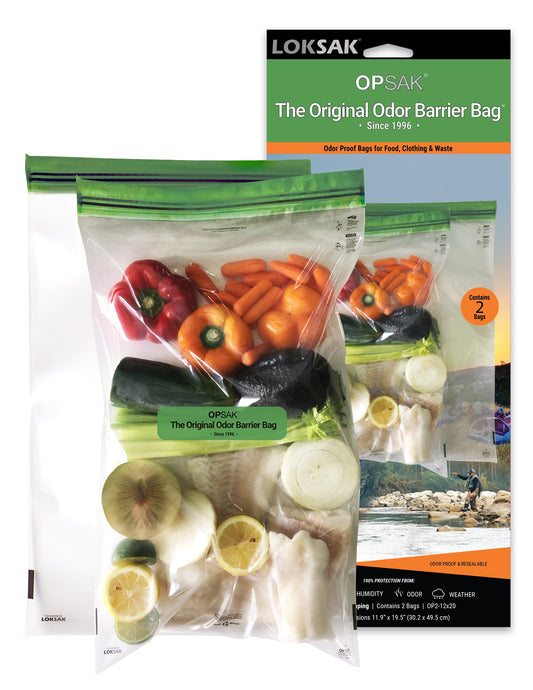 Odor Proof Bag 12x20 Inch Airtight 2 Pack | OPSAK LOKSAK
