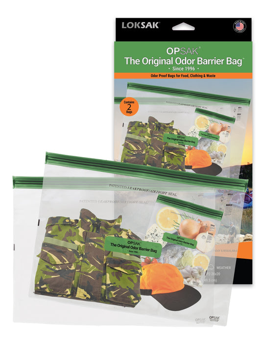 Odor Proof Bag 28x20 Inch Extra Large 2 Pack | OPSAK LOKSAK