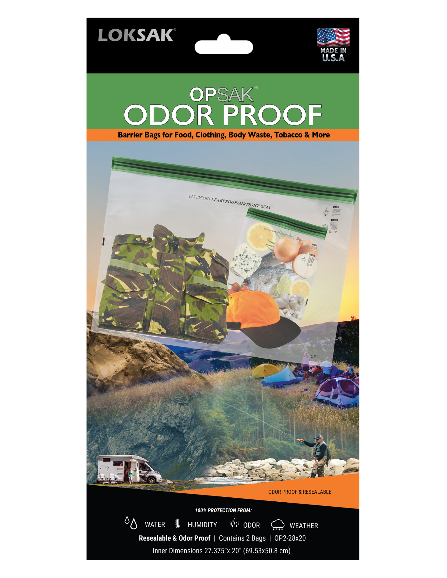 Odor Proof Bag 28x20 Inch Extra Large 2 Pack | OPSAK LOKSAK