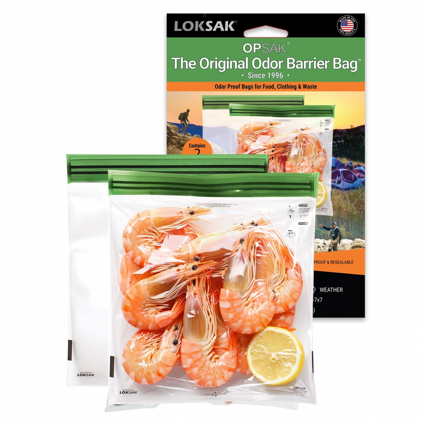 Odor Proof Bag | Bear Barrier Tested | 7x7" 2 Pack | OPSAK