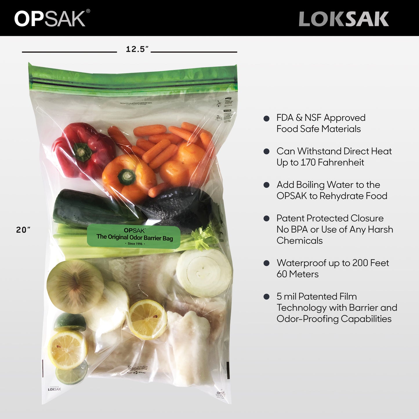 Odor Proof Bag | Bear Barrier Tested | 12x20" 2 Pack | OPSAK