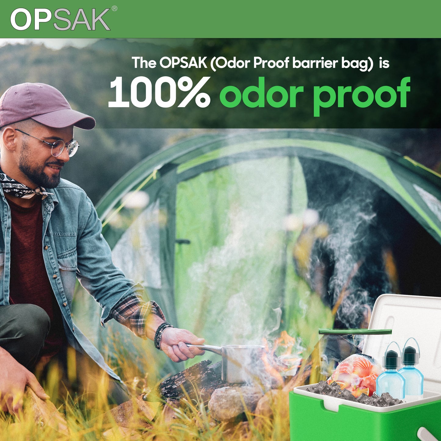 Odor Proof Bag 7x7 Inch Airtight 2 Pack | OPSAK LOKSAK