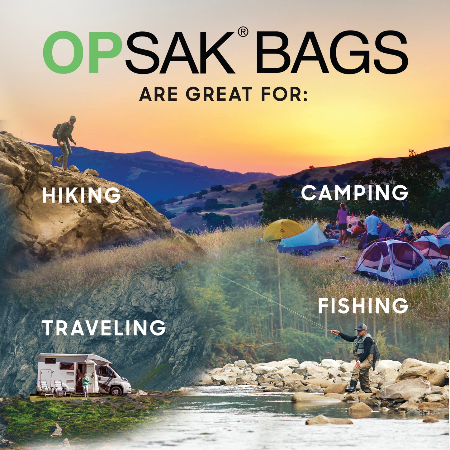 Odor Proof Bag Assorted Set | Bear Barrier Tested | 3 Pack | OPSAK