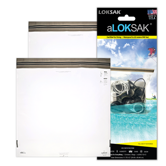 Waterproof Dry Bag 12x12 Inch 2 Pack | aLOKSAK LOKSAK